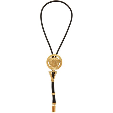 versace bolo tie|Versace: Black Medusa Bolo Tie Necklace .